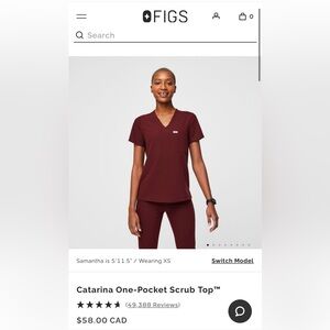 FIGS Maroon Colour Scrubs ♥️